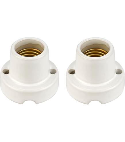 Portalampada In Ceramica Vintage Bianco E27 - Perfetto Per Illuminazione Retrò In Casa E Locali - Foto 2