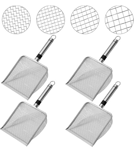 Set 2 Setacci Multifunzione Per Terreno In Acciaio Inox, Maglie 3,8mm E 5mm, Con Manico Ergonomico Per Giardinaggio, Compost E Sporco