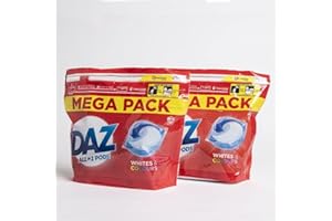 HOMESTORE Daz All-in-1 Pods Washing Liquid Capsules For Whites & Colours (2 x 54 Washes)