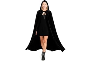 various Capa con Capucha Terciopelo Disfraz de Vampiro Halloween y Carnaval,Capa Disfraz Adulto para Mujer y Hombre