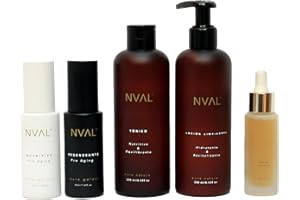 NUAL- Kit Rutina Diaria Facial Nval | Limpieza, Hidratación y Prevención para todo tipo de pieles | 5 Esenciales