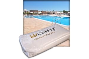KIESKÖNIG Birsppy Filtersand für Poolfilteranlagen Sandfilteranlage Quarzsand 0,7/1,2 mm 10 kg (2 x 5 kg Sack)