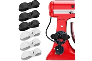 FENGLIN-JOY Organisateur de Fil Electrique,6 pièces Organiseur Cordon Câble Organisateur pour appareils électroménagers Compatible avec le batteur sur socle,la friteuse,la cafetière,le grille-pain Organizer-Clip