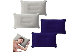 UILYNIU 4 Piezas Almohada Hinchable Almohada Camping Almohada de Viaje Reposacabezas Playa Almohadas Inflables Acampar Almohada Pequeña Acampar para Vacaciones Trekking Playa (4 Piezas)