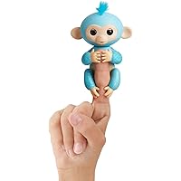 Fingerlings Glitzer Äffchen blau Amelia 3761 interaktives Spielzeug, reagiert auf Geräusche, Bewegungen und Berührungen