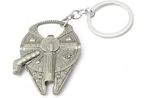 WOO LANDO Han Solo Millennium Falke - Flaschenöffner in Raumschiffoptik mit Schlüsselanhänger, 60x45mm, Geschenkidee
