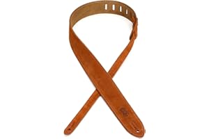 Levy's Leathers MS12-HNY 2" Hand-Brushed Suede Guitar Strap, Honey