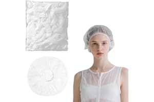 S.F.PACHIRA 100 Pcs Charlotte Cheveux, 42cm Large Élastique Épais Bonnets de Douche, Jetables Bonnet douche Protection Cheveux plastique pour Usage Domestique Hôtel Spa Salons de Coiffure