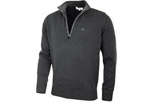 Calvin Klein Mens 2024 Knit Cotton 1/2 Zip Golf CK Top Sweater