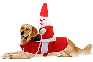 JODSEN Disfraz de Navidad para Mascotas,Disfraces de Perro Gato Papá Noel,Correr Santa Traje de Perro Grande y Pequeño,Gatito Cachorro Lindo Abrigo de Cosplay,Regalo Divertidos para Navidad,Fiesta,Cumpleaños