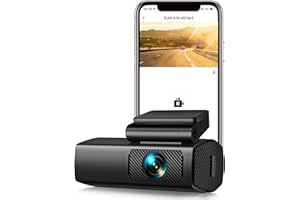 EUKI Dashcam Auto Vorne, Full HD 1080P WiFi Auto Kamera 170° Weitwinkel Mini Front Dash Kamera für Autos, WDR, Super Nachtsicht, App Steuerung, G-Sensor, Parküberwachung