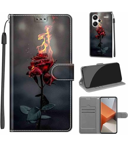 Leder Flip Case Für Xiaomi Redmi Note 13 Pro 5G – Mit Magnetverschluss, 3 Kartenfächern, Ständerfunktion, Beige