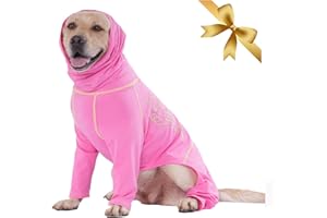 OCSOSO Body Post-Operatori Per Cani Tuta Medico Del Corpo Del Cane Tuta Di Soccorso Del Cane Protezione Del Collare Di Sostituzione Dell'Inguine Per Cani Di Taglia Media E Grande, rosa L