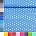 Produktbild Baumwoll-Stoff "Amelie" Sterne / 100% Baumwolle / Beste Öko-Tex Qualität / Meterware ab 50cm / FX (10. Himmelblau)