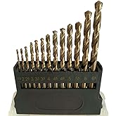 19-Piece M42 8% Cobalt Drill Bit Set (1mm-10mm) For Stainless Steel, Hard Metal & Hardwood - High Speed Steel