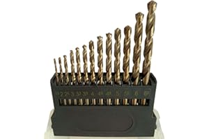 STROTON set di punte M42 8% cobalto (1.5-6.5mm/13pz) per forare acciaio inossidabile e metalli