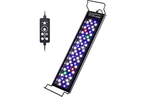 hygger Aquarium LED Beleuchtung, 14W Vollspektrum für 30-45cm Süßwasser Tanks mit 9 Farben und 10 Helligkeitsstufen