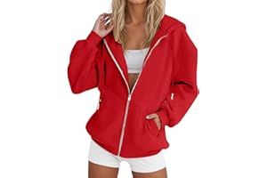 YINGUO Hoodies For Women UK Oversized Hoodie Zip Up Sweatshirts Trendy Casual Loose Long Sleeve Crewneck Pullover Comfy Fall Winter Cloth Fashion Ladies Outfit
