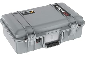 Pelican Air 1485 - Custodia senza schiuma (edizione 2020 con chiusura a pulsante), colore: Argento (014850-0011-180)