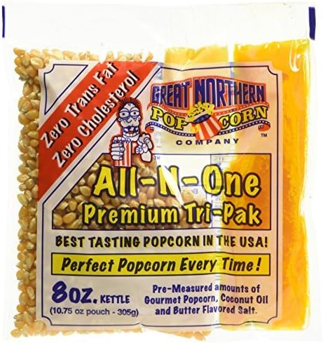 Great Northern Popcorn 8 oz. Popcorn Portion Packs - Case of 24 by Great Northern Popcorn Company