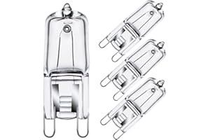 GMY żarówki halogenowe G9, ciepła biel, możliwość ściemniania, 28 W (29 W), 230 V, 320 lm, 2800 K, do opraw sufitowych, 4 sztuki [Klasa energetyczna G]