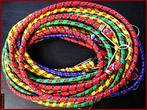 Preisvergleich Produktbild 10 x Gepäckspanner - Spanngummis - Expanderseil Mit Haken 1,5M