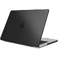 FINTIE Coque Rigide Hybride MacBook Pro 14 Pouces M4 M3 M2 M1 Pro Max - Noir Avec Protection Antichoc