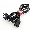 DRRI Europe Schuko Plug CEE 7-7 Plug 16A 250V to IEC 60320 C19 Power Cord for Servers | PDU| PC Computers| Monitors