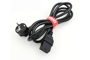 DRRI Europe Schuko Plug CEE 7-7 Prise 16 A 250 V vers IEC 60320 C19 Cordon d'alimentation pour serveurs | PDU | Ordinateurs PC | Moniteurs