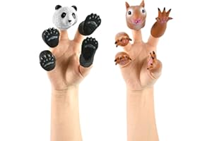 Marionnettes à Doigts, Marionnettes Doigt Enfants, Marionette Doigts, Écureuil Marionnette à Main Jouets, Marionnette de Doigt Panda, Marionnettes d'animaux, Petits Doigts,Cadeaux pour Enfants