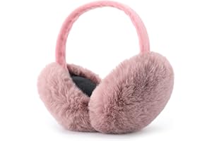 Airmoon Ear Muffs for Women - Winter Ear Warmers - Soft & Warm Cable Knit Furry Fleece Earmuffs - Ear Covers for Cold Weather