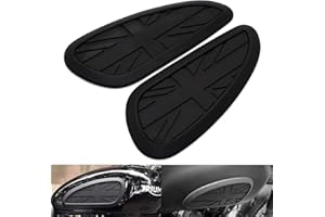 APEBAZY Adesivi per serbatoio da moto – Vintage Black Rubber Gas Tank Traction Serbatoio adesivo per la maggior parte delle moto con serbatoio in metallo