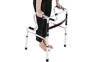 HEADERBS Gehhilfe aus Aluminiumlegierung, Medizinischer Rollator, Sicherheits-Toilettenständer, Höhenverstellbar, Toiletten-Sicherheitsgeländer mit Gepolsterter Armlehne für Behinderte oder ältere Menschen