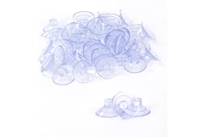 Heveer Ventosa per Catena di Luci Supporto a Ventosa Trasparenti Ø30mm per Festa Natale Halloween Decorazione Fisso 50 Pezzi