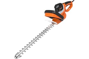 GARCARE Corded Electric Hedge Trimmer 680W Bush Tree Cutter with 61cm Blade Length, 20mm Cutting Width, Adjustable Handle