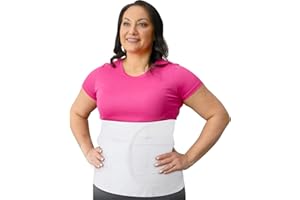ARMSTRONG AMERICA Abdominal Binder Post Surgery Tummy Tuck | Postpartum Belly Band Wrap | Post C Section Belly Binder | Stomach Compression Hernia Belt For Men or Women After Pregnancy Hysterectomy White XXL