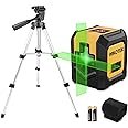Nikotek Green Laser Level with Tripod, Self-Leveling Bright Green Beam Horizontal and Vertical Cross Line Laser for Home Decoration DIY etc.Carrying Pouch Battery&Tripod Included