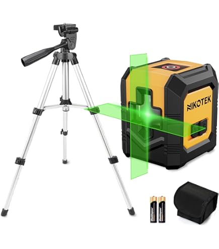 PREXISO Laser Level 65Ft Self Leveling Cross Line Laser Level W/26 In - Foto 9