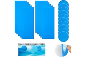 BOOSHMall Samoprzylepne łatki naprawcze do basenów, 20 sztuk, PCW, samoprzylepne łatki naprawcze do basenów wodnych, basenów, nadmuchiwanych łodzi