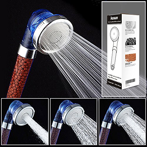 Kusun® 3 Modi Duschkopf Handbrause Hochdruck Wasserspar Lonenfilter Universal Duschen Bestandteile HS003-3M
