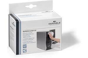 Durable 578802 Superclean toallitas húmedas de limpieza, Individual 50 piezas blancas