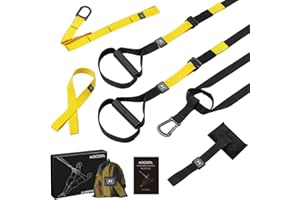 MOCOERL Schlingentrainer, Sling Trainer für EIN Ganzkörpertraining, Schlingentrainer für zuhause mit Großem Griff Türankerbefestigung Tragtasche, Übungsanleitung for Homegym