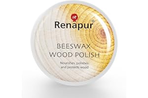 Renapur Premium Beeswax Wood Polish - Natural Furniture Polish & Conditioner - Nourishes, Polishes, and Protects All Wood Types - Food-Safe - Ideal for Wooden Surfaces & Furniture (200ml)