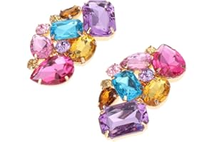 B Blesiya Clip de Zapatos Nupciales con Diamantes Artificiales Brillantes Broche Cristalino para Calzado de Fiesta Novia - Estilo 4 (2pcs), tal como se describe