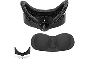 NAVESO VR Facial Interface Quest 3, Face Cover Pad Quest 3, Coussin Facial Quest 3 avec Protection des lentilles, Accessoires Casque VR Quest 3 en Cuir PU Respirant, VR Casque Accessoires Masque