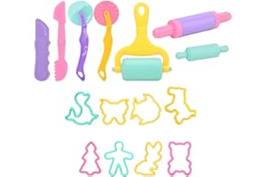 YHTCC 15Pcs Claydough Set, Clay Dough Tools, Claydough Accessories, Kids Claydough Cutters Clay Roller and Modeling Tools