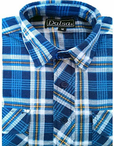 Mens Flannel Brushed Cotton Work Shirts Lumberjack Check Long Sleeve warm Shirt (XXL, Design 4)