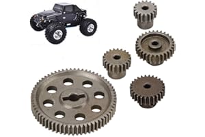 AYNEFY Engranaje Recto de Metal Diferencial para Motor Gear RC Pieza de Repuesto Compatible con Cami¨®n 1/10 M¨²ltiples Tama?os 64T 17T 21T 26T 29T