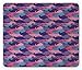 Produktbild Drempad Gaming Mauspads, Waves Mouse Pad, Digital Style Funky Curved Lines with Curly Stripes Retro Creative Art Themed Print, Rectangle Non-Slip Rubber Mousepad, Multicolor 9.8 X 11.8 INCH