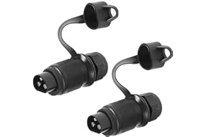 AGRISHOP 2 pièce Fiche Remorque 3broches 12v,Fiche Attelage 3 pin Mâle pour Agricole Véhicule,Voiture Porte-vélo,Prise d'attelage Male